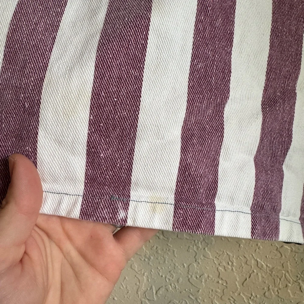 Vintage Carolina Blues Color-Block Striped Denim Shorts - Picture 4 of 11